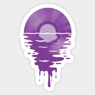 Cool Music Vinyl Retro Purple Sticker